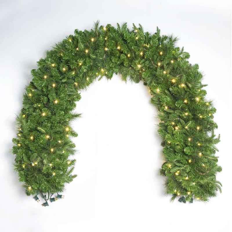 Warm White Pre-lit Deluxe Christmas Garland