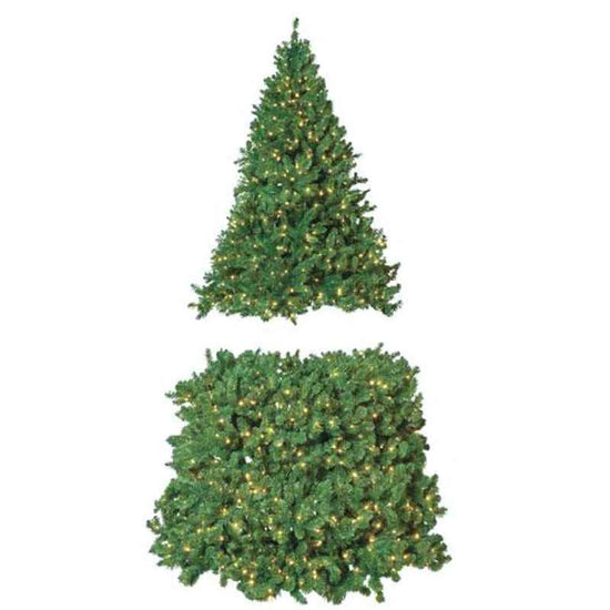Warm White Pre-lit Hybrid Full Profile Christmas Tree – S4 Lights