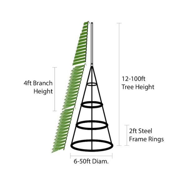 Pre-lit Warm White 7mm Tannenbaum Christmas Tower Tree