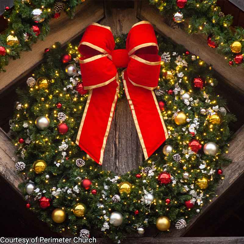 Decorative Christmas Bow Gold-Edged Bow, 1.5|c11e3f3a07ca60c4d4f84531f93c84c8