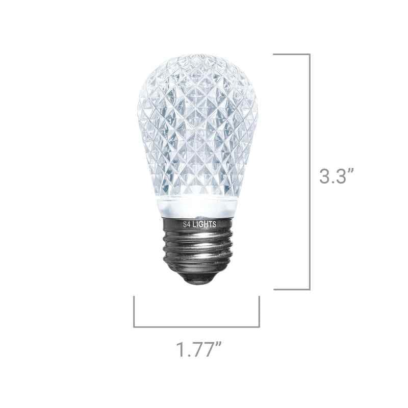 S14 LED Faceted Bulb, E26 Base