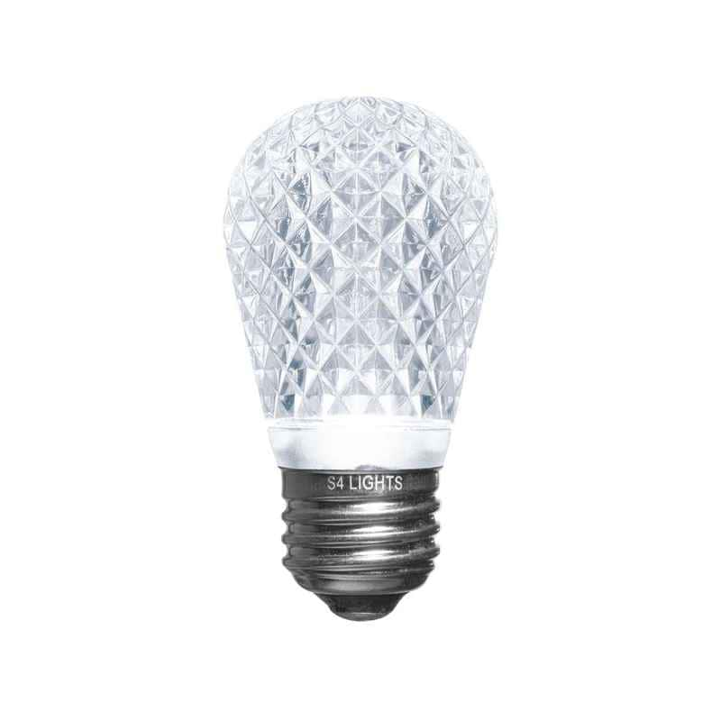 S14 LED Faceted Bulb, E26 Base Cool White|99238bb8c4043d54503d70692a820e78