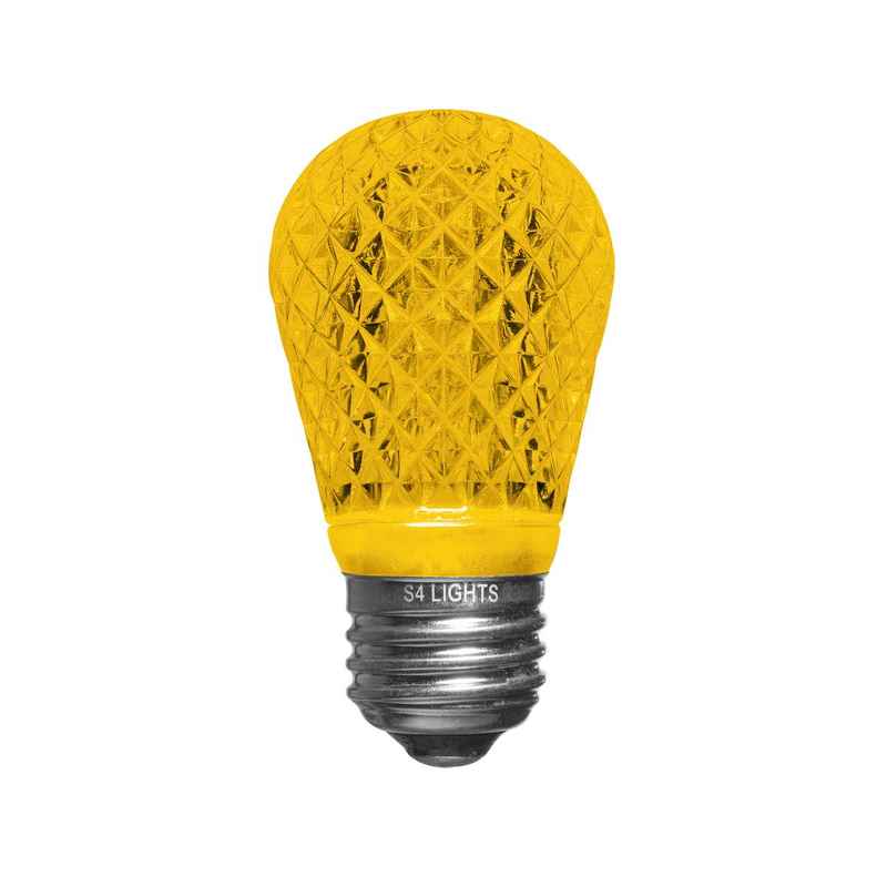 S14 LED Faceted Bulb, E26 Base Yellow|2246424834f6366b8191d3ce286dad27