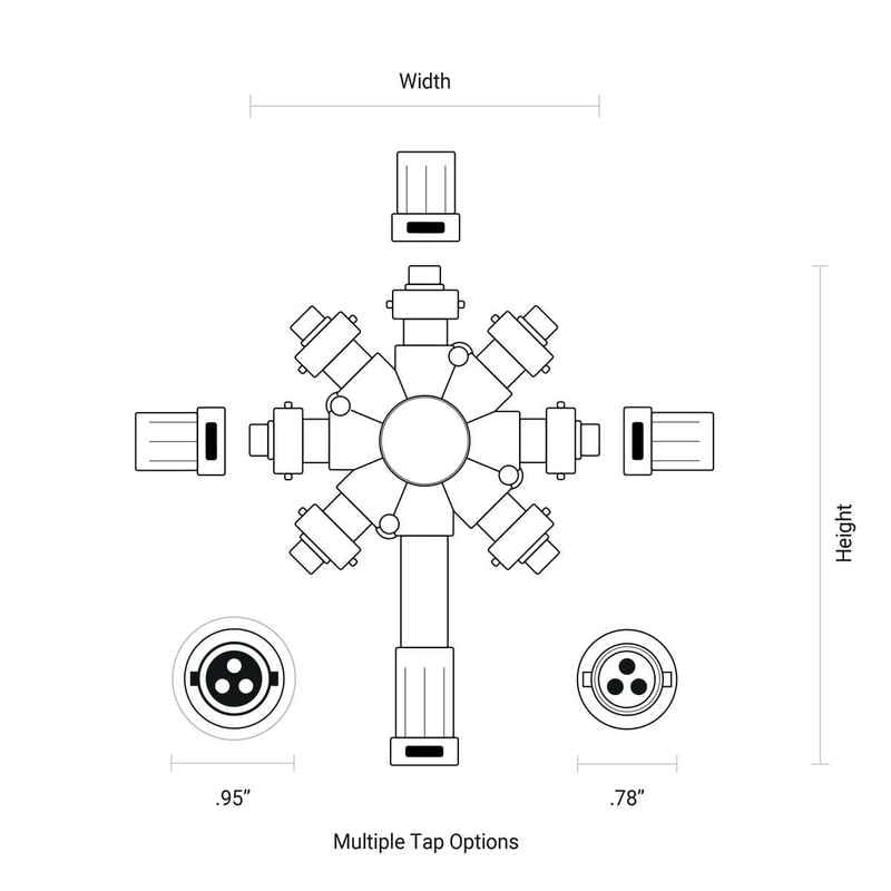 White Multi-Tap Splitters