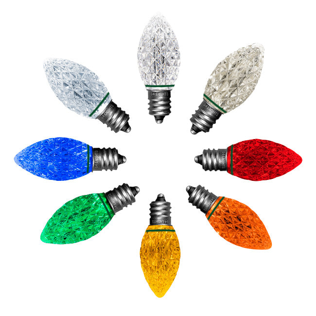 C7 LED Faceted Bulb, E12 Base