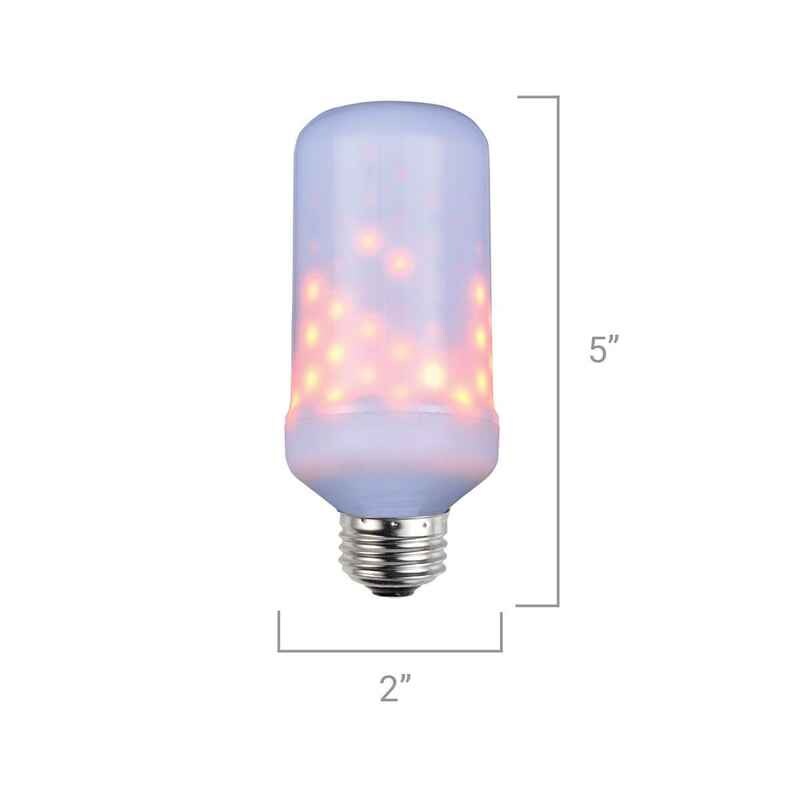 LED Flame Bulb w Gravity Sensor E26 Base